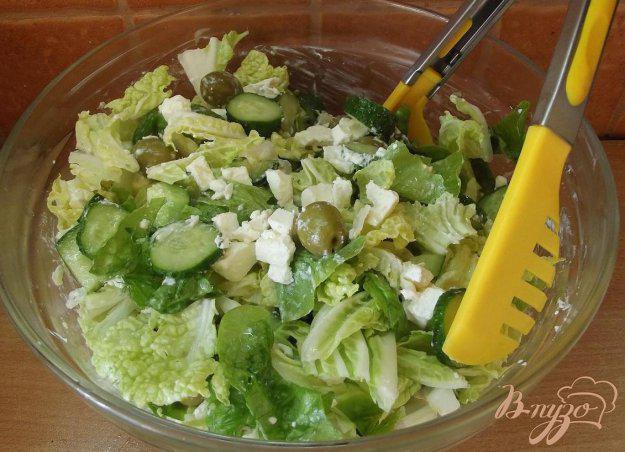 фото рецепта: Салат из огурца с фетой «Праздничный»