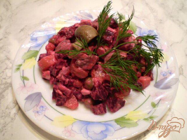 фото рецепта: Овощной салат с шампиньонами
