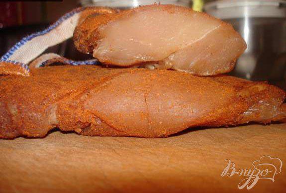 фото рецепта: Вяленая куриная грудка