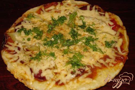 фото рецепта: Пицца на сковородке за 10 минут