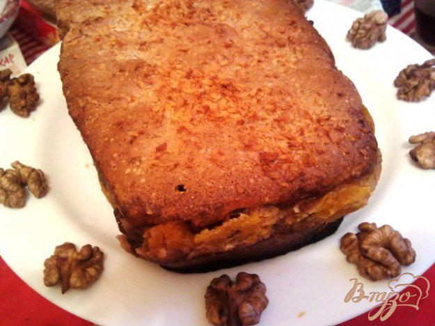 фото рецепта: Ореховый кекс с тыквенной начинокй