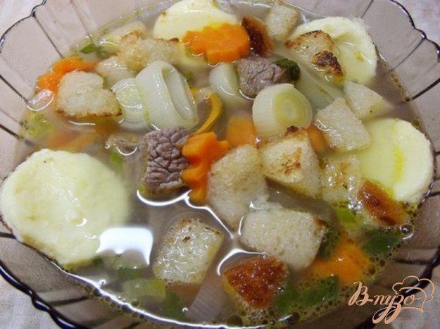 фото рецепта: Суп «Мазайка» с омлетом