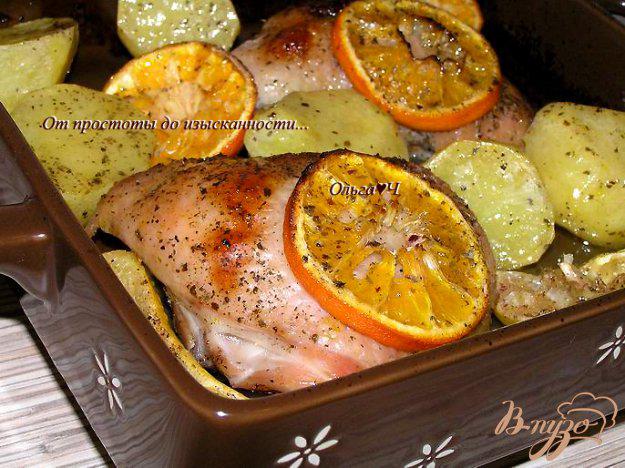фото рецепта: Курица с цитрусовыми и мятным сиропом