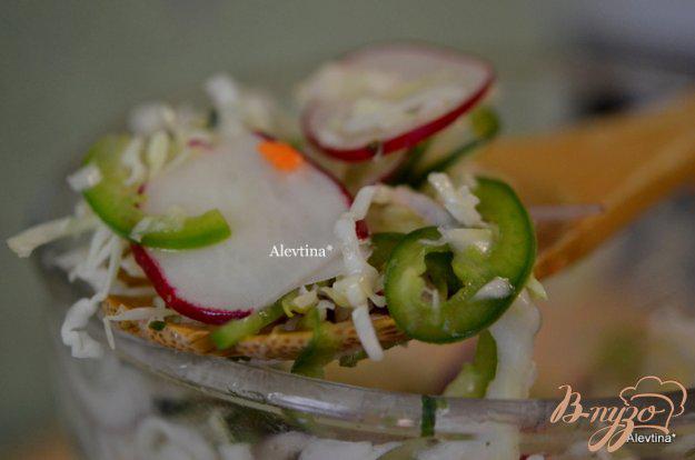 фото рецепта: Салат с капустой и редисом по-мексикански