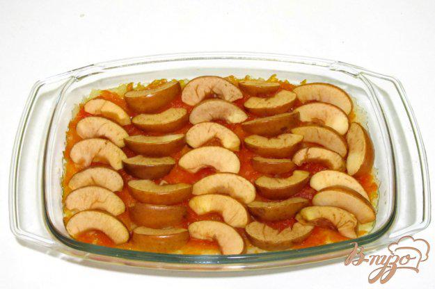 фото рецепта: Запеканка из риса и яблок
