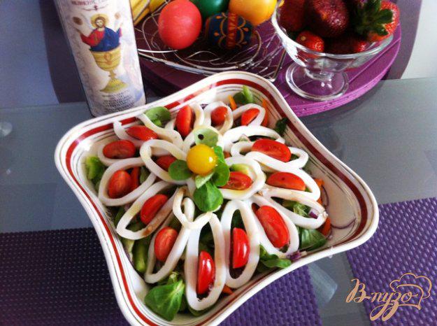 фото рецепта: Салат овощной с кальмарами