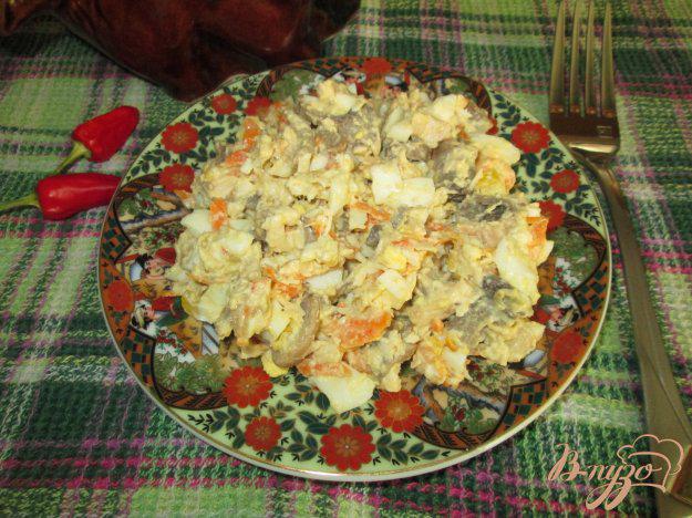 фото рецепта: Салат с грибами, курицей и яйцом