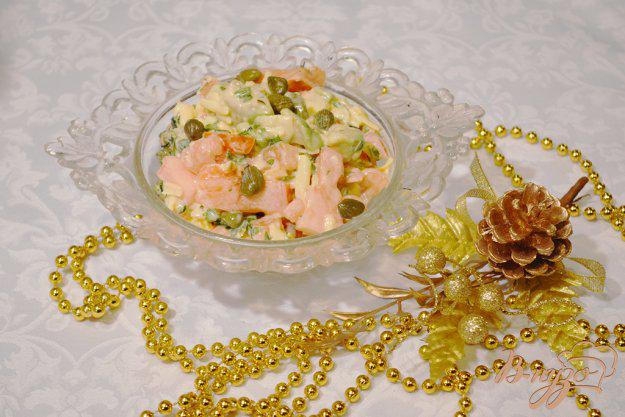 фото рецепта: Овощной салат с авокадо, помидором и сыром