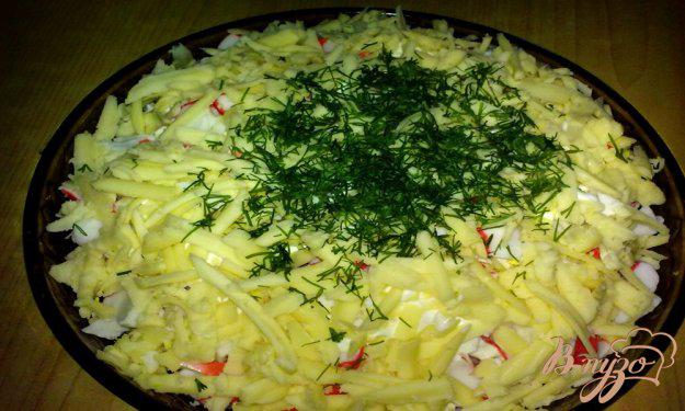 фото рецепта: Салат с крабовыми палочками «Кокетка»