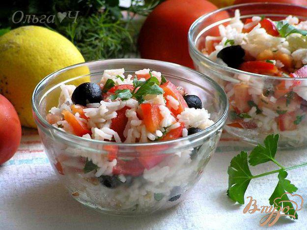 фото рецепта: Теплый салат с рисом по-средиземноморски