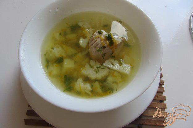фото рецепта: Суп со цветной капустой и индюшкой без зажарки