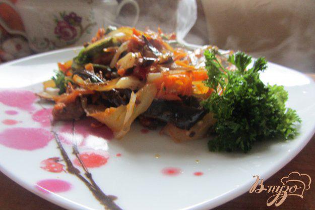 фото рецепта: Спаржевая фасоль тушенная с овощами и орегано