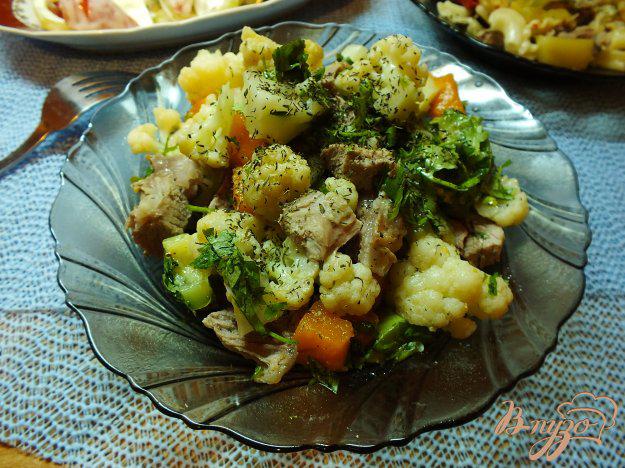 фото рецепта: Мясной салат с отварными овощами