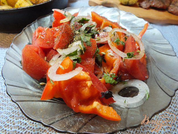 фото рецепта: Салат с реганом и салатным луком