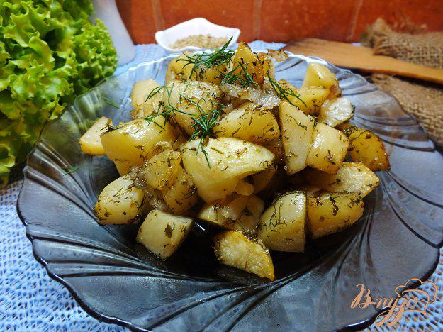 фото рецепта: Печенный картофель с салом и орегано