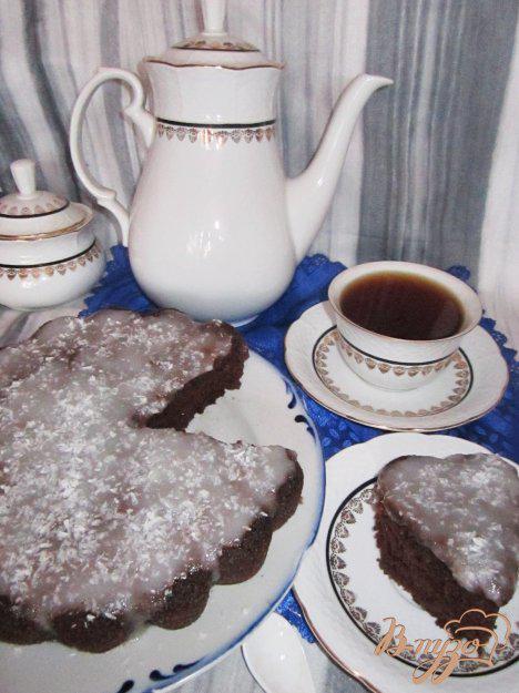 фото рецепта: Манный кофейный пирог с кокосовым кремом