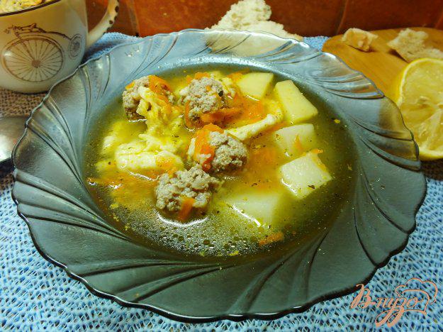 фото рецепта: Суп с клецками и фрикадельками