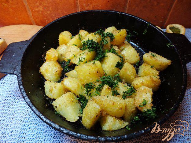 фото рецепта: Вареный картофель запеченный в панировочных сухарях