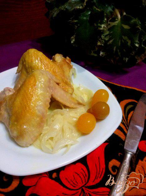 фото рецепта: Куриные крылья в сливочно-имбирном соусе