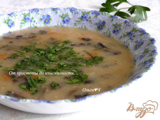 фото рецепта: Фасолевый суп-пюре с грибами