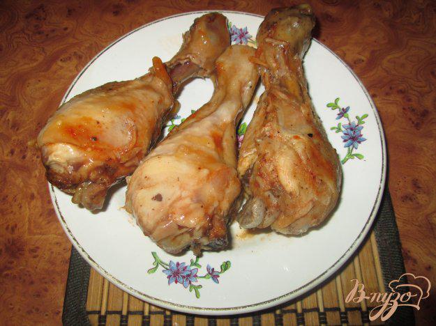 фото рецепта: Куриная голень в медово-соевом соусе