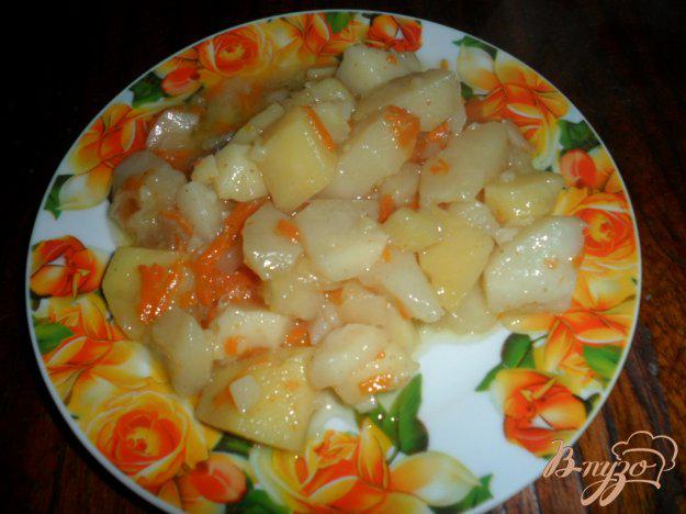 фото рецепта: Тушеный картофель с смальцем и чесноком
