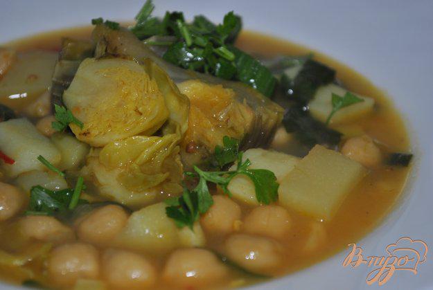 фото рецепта: Суп-крем с брюссельской капустой и артишоками