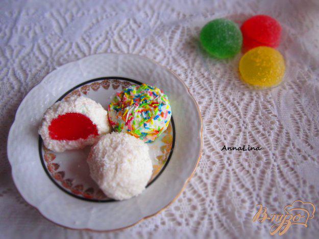 фото рецепта: Творожные конфеты с мармеладом