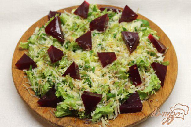 фото рецепта: Салат с винным желе и сыром