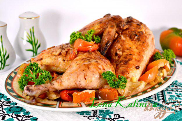 фото рецепта: Курица запеченная с овощами