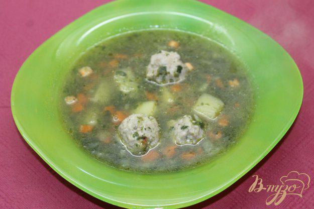 фото рецепта: Шпинатный суп с фрикадельками