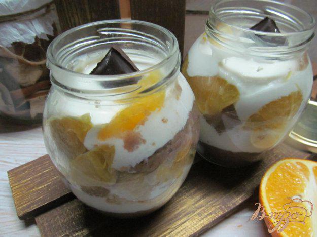 фото рецепта: Десерт из манки творога и апельсина