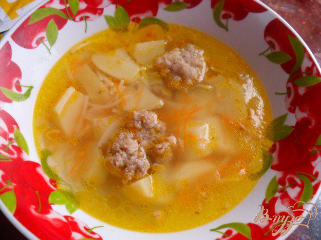 фото рецепта: Вермишелевый суп с фрикадельками