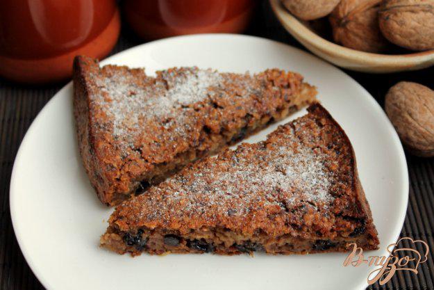 фото рецепта: Овсяный пирог с орехами