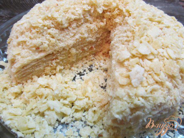 фото рецепта: Торт на сковороде с творожной начинкой