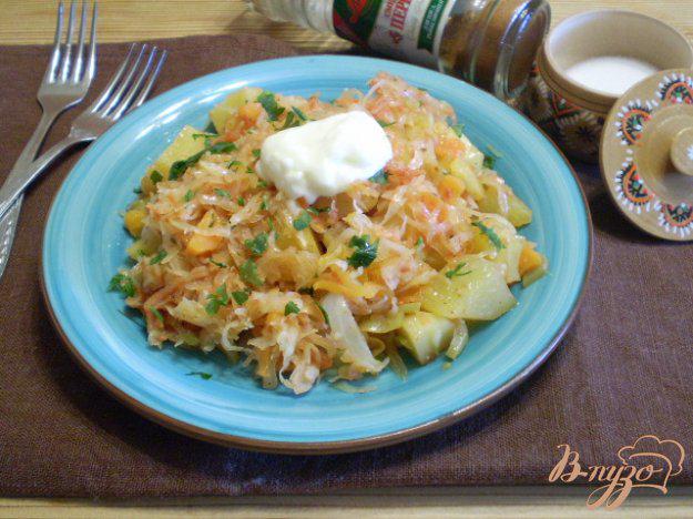 фото рецепта: Овощное рагу с капустой на сковороде