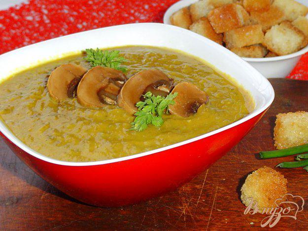 фото рецепта: Суп-пюре чечевичный с грибами