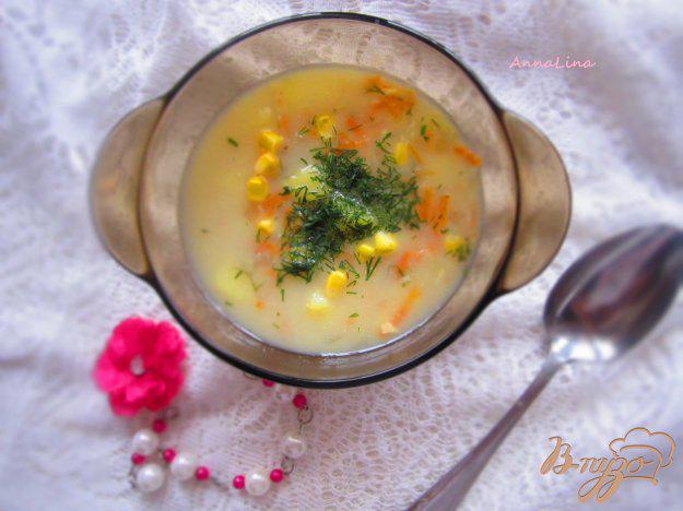 фото рецепта: Суп на молоке с кукурузой
