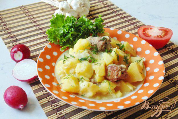 фото рецепта: Жаркое из свинины с картофелем и сметаной