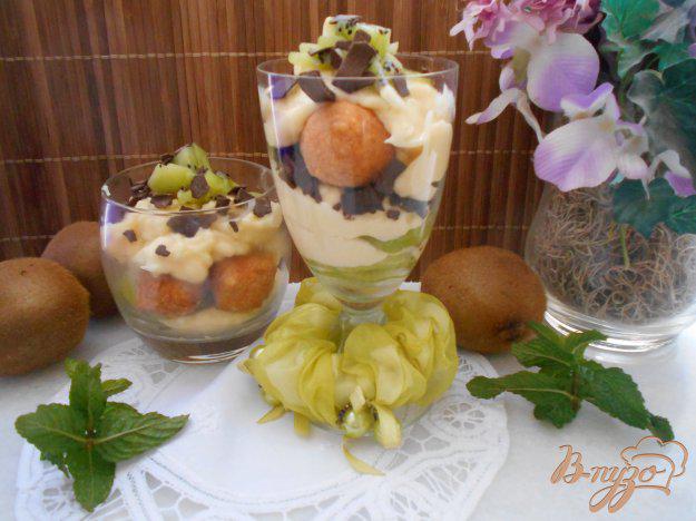 фото рецепта: Фруктовый десерт с творожными шариками