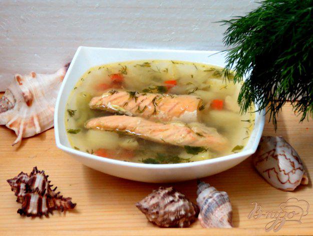 фото рецепта: Суп овощной с брюшками сёмги.