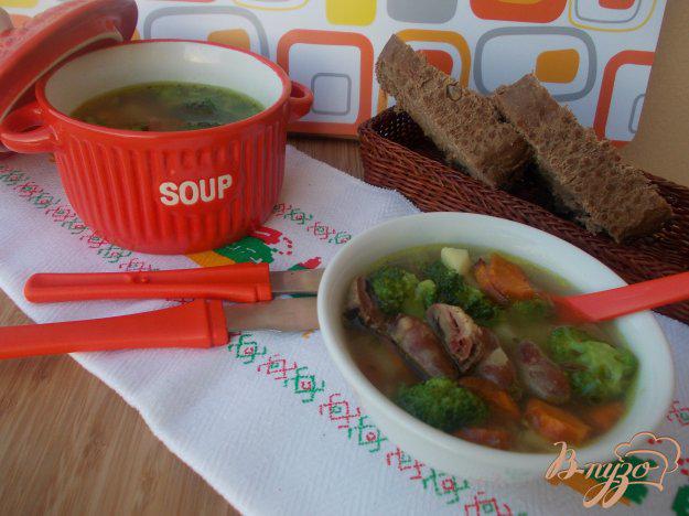 фото рецепта: Суп с куриными сердечками и брокколи
