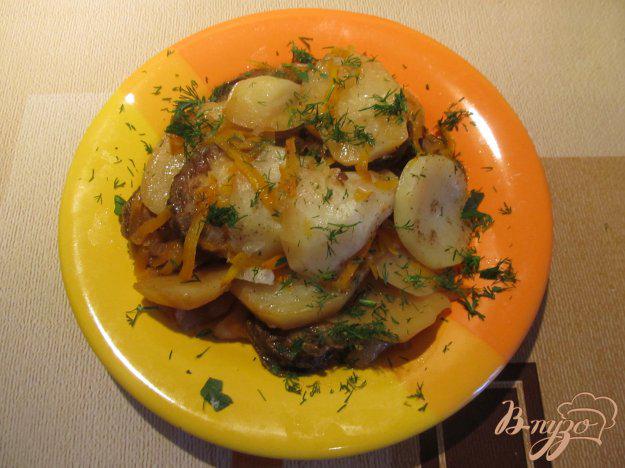 фото рецепта: Слоеное овощное рагу из картофеля и кабачков