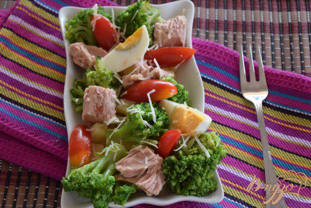 фото рецепта: Салат с брокколи и тунцом