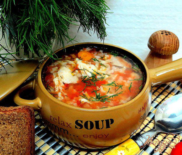 фото рецепта: Суп с рисовый с томатами