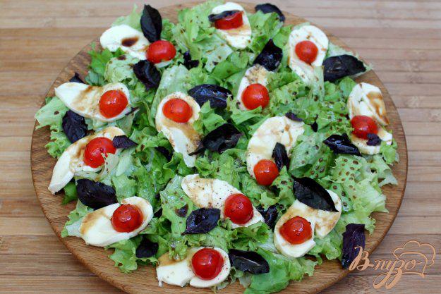фото рецепта: Салат с моцареллой и помидорами черри