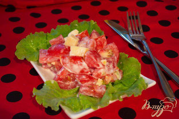фото рецепта: Быстрый салат из помидор и сыра