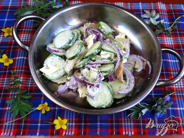 фото рецепта: Салат с жареными кабачками овощами и сыром