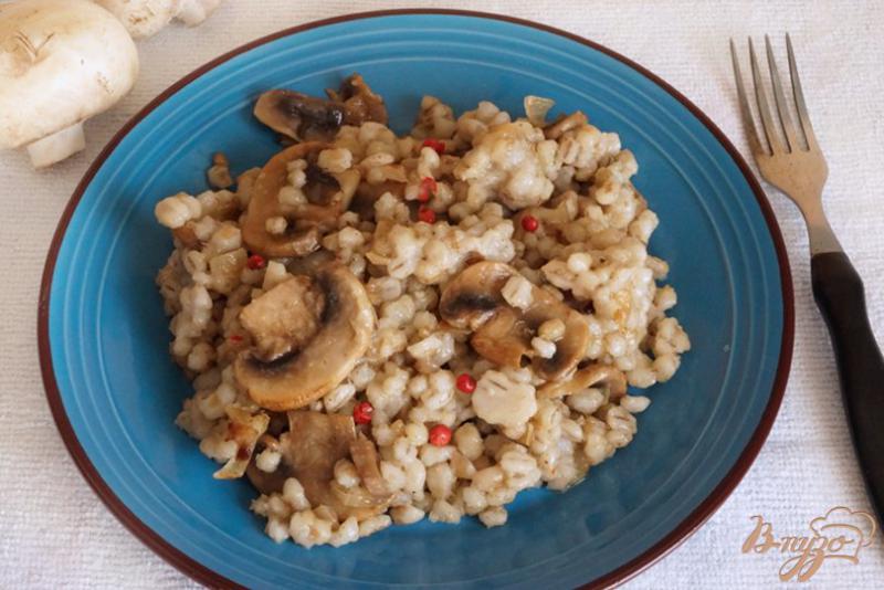 Перловка с шампиньонами