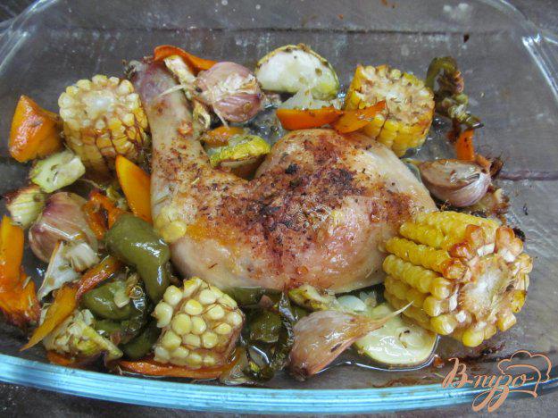 фото рецепта: Куриные окорока в овощах